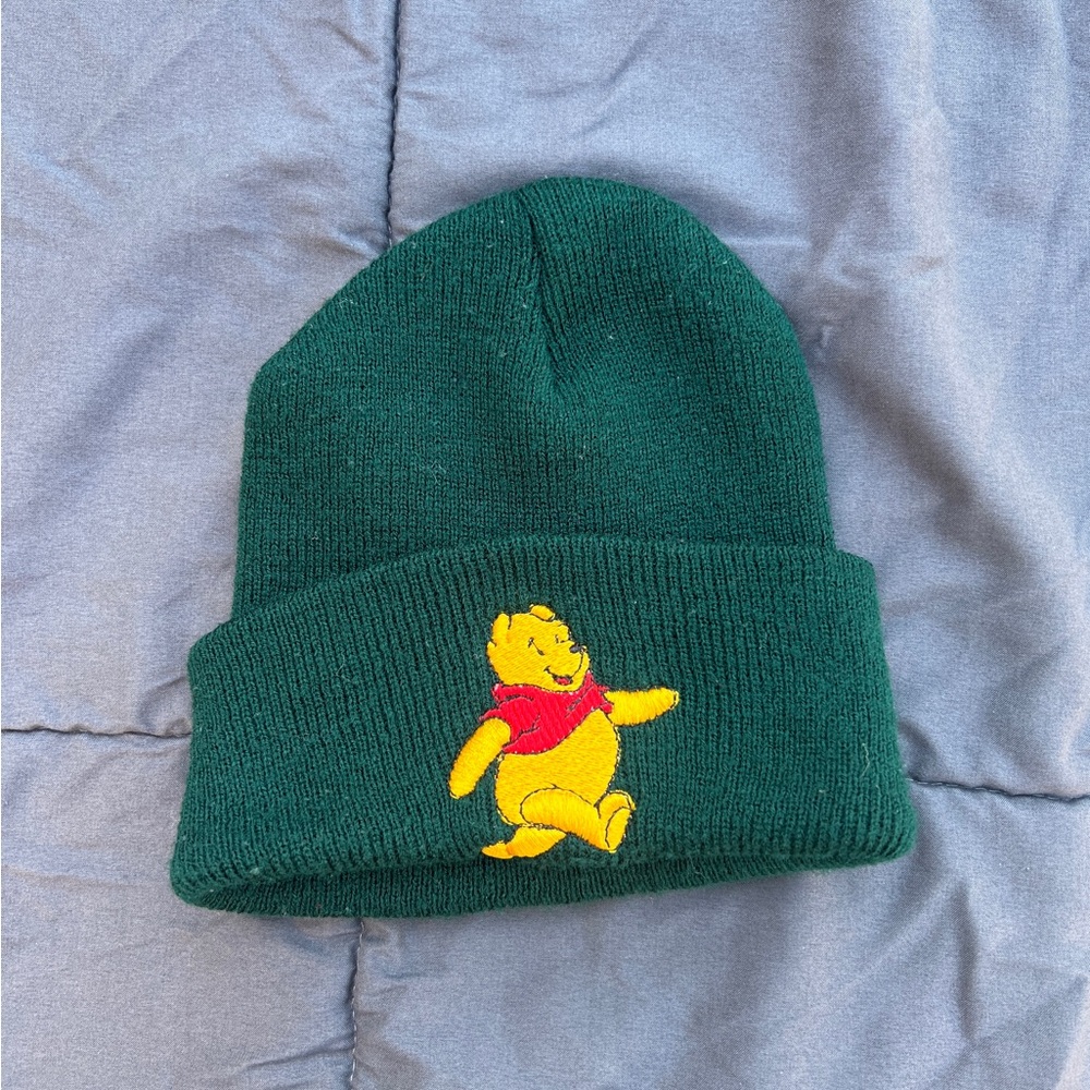 Green Kids Pooh Bear Beanie